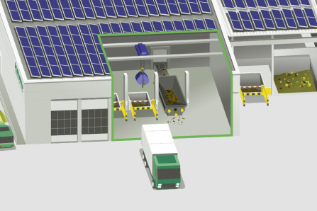 Anlieferung der Grünabfuhr